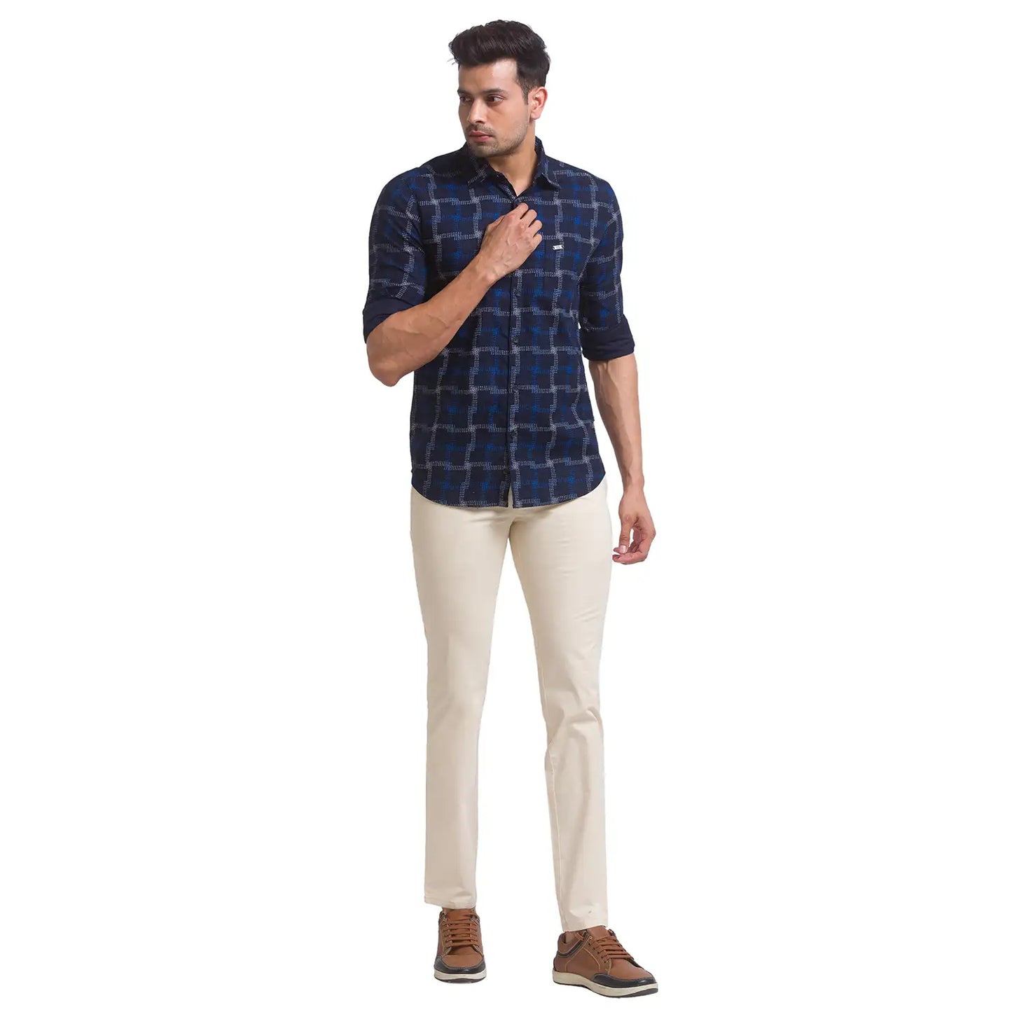 Men Slim Fit Red Shirt