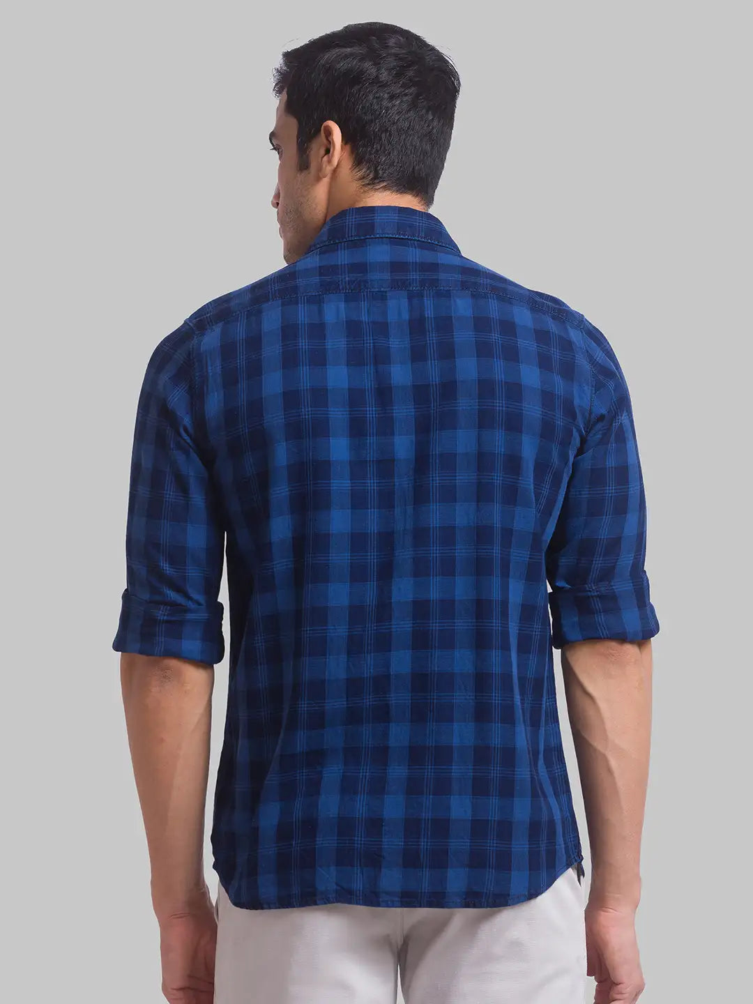 Men Slim Fit Blue Shirt