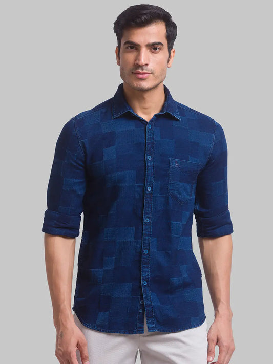 Men Tapered Fit Blue Jeans