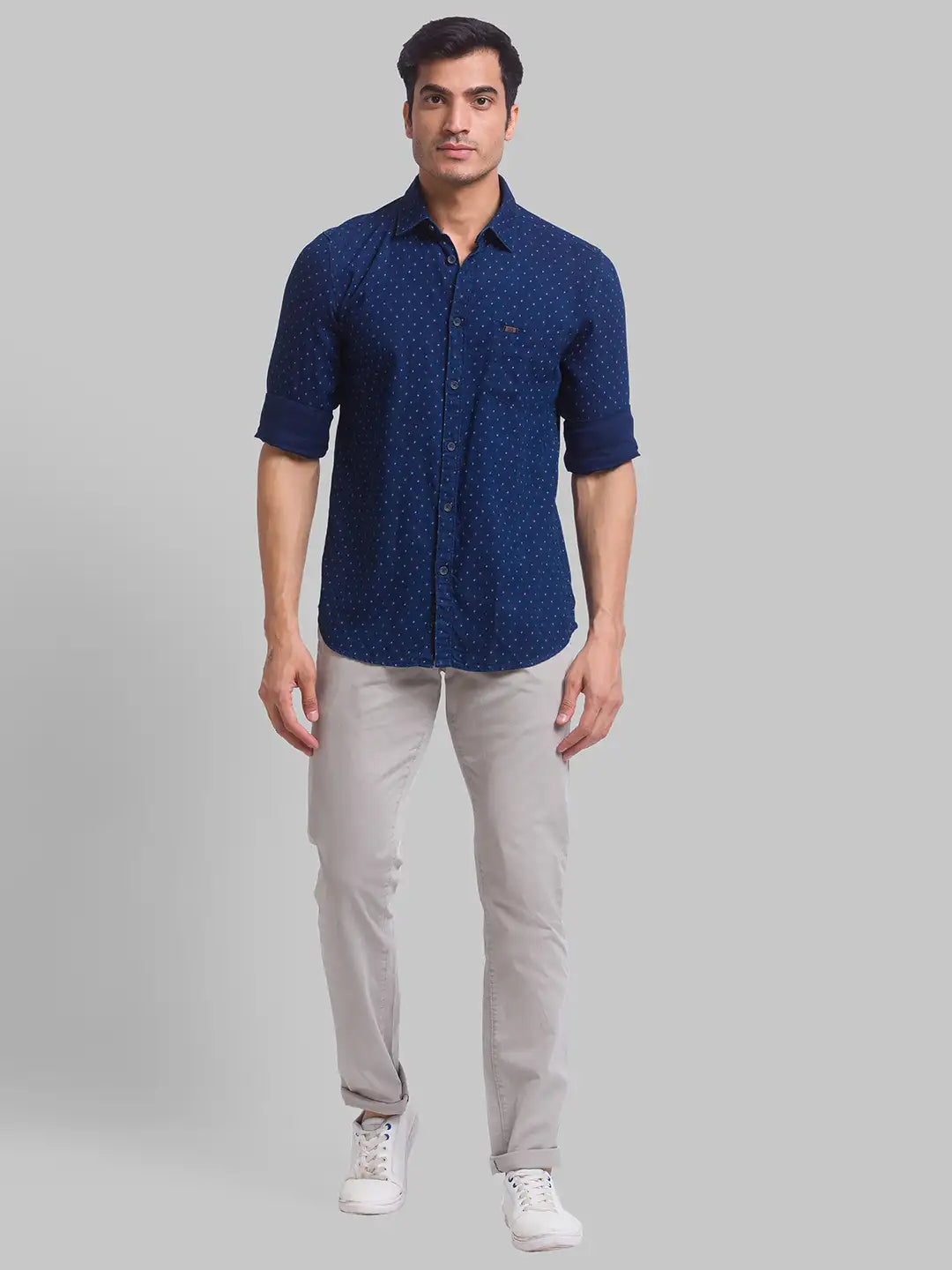 Men Tapered Fit Dark Blue Jeans