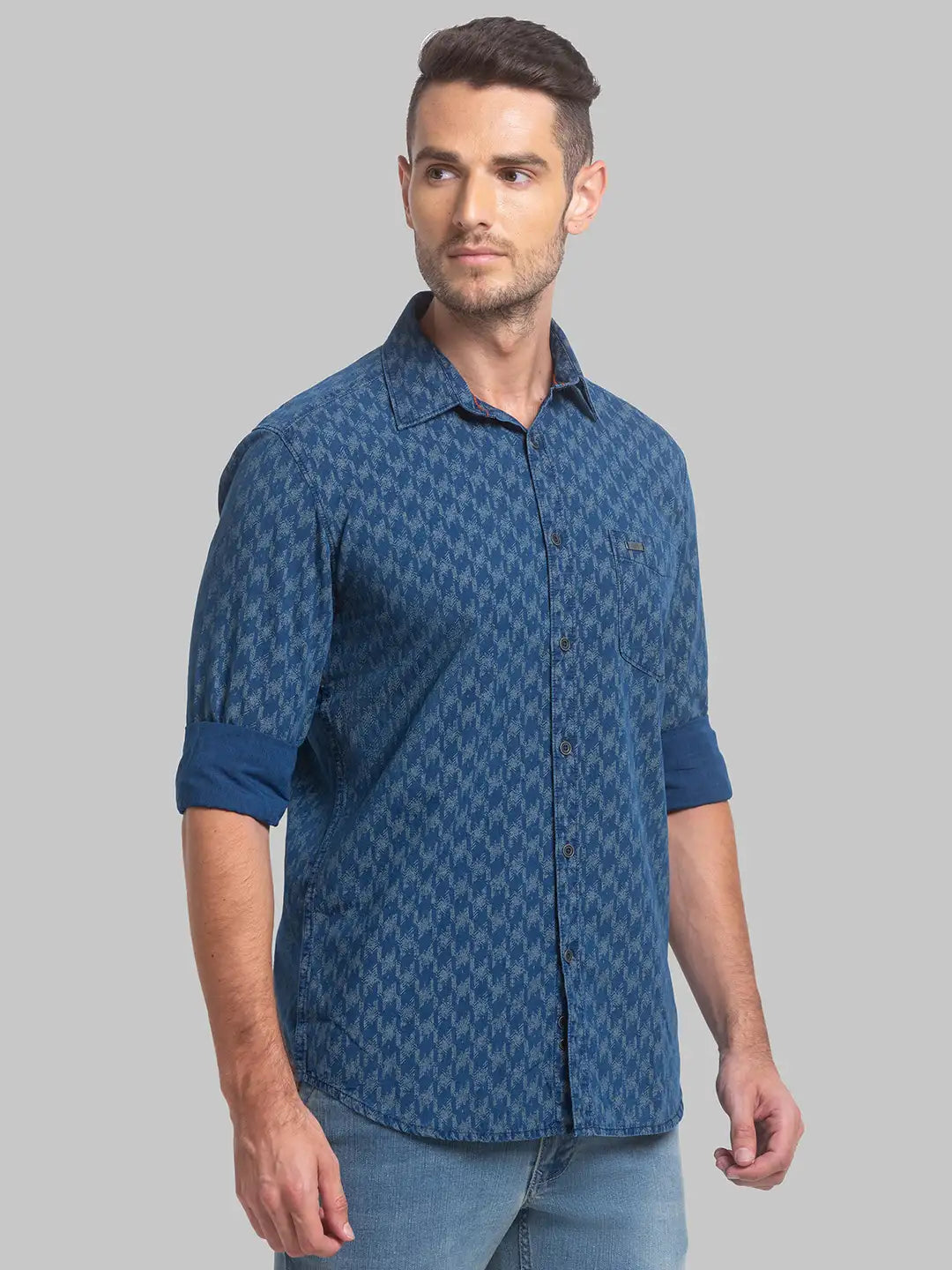 Men Slim Fit White Shirt