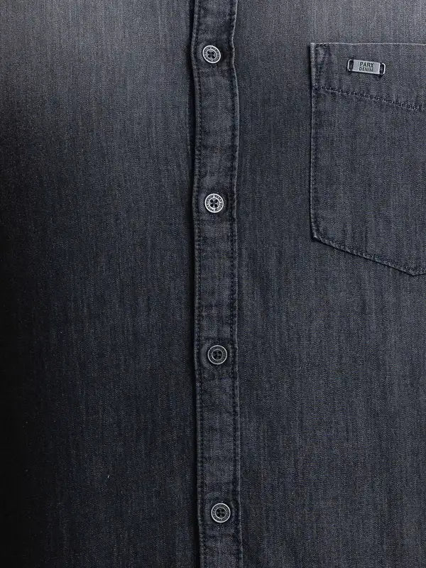 Men Slim Fit Blue Shirt