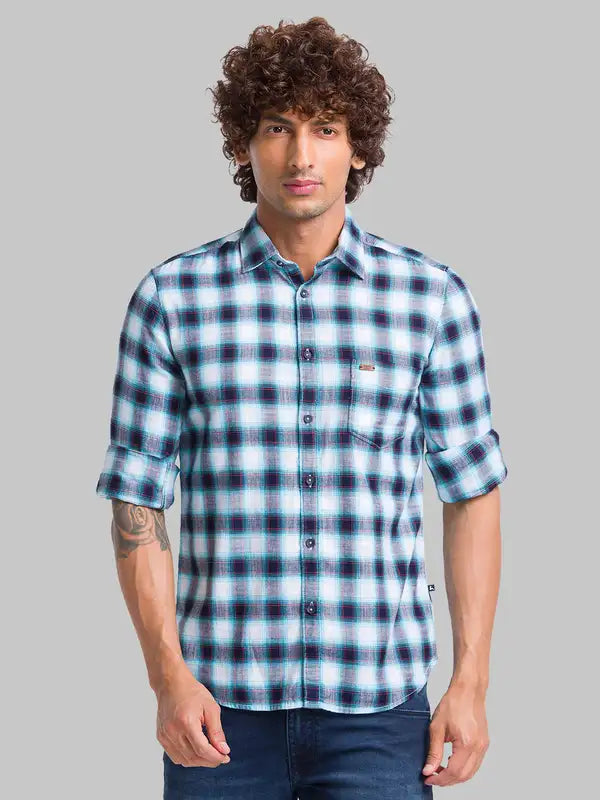 Men Slim Fit White Shirt