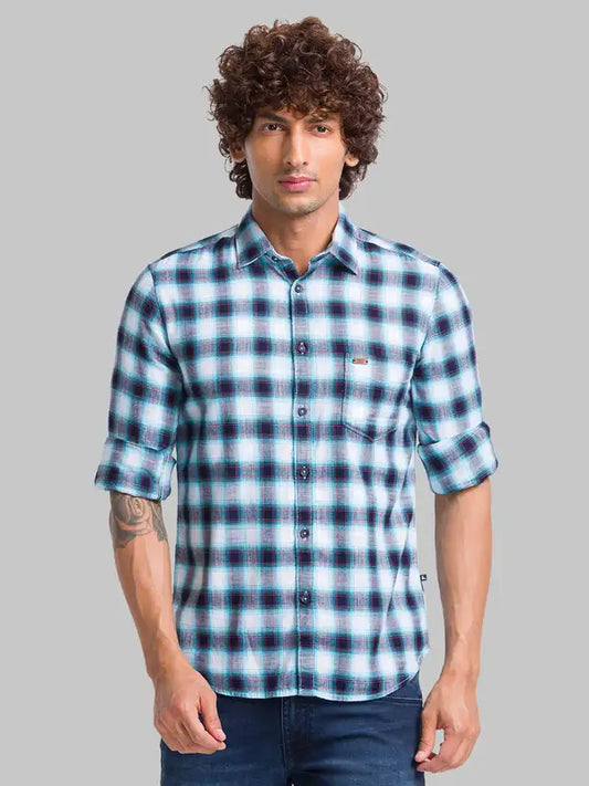 Men Slim Fit White Shirt