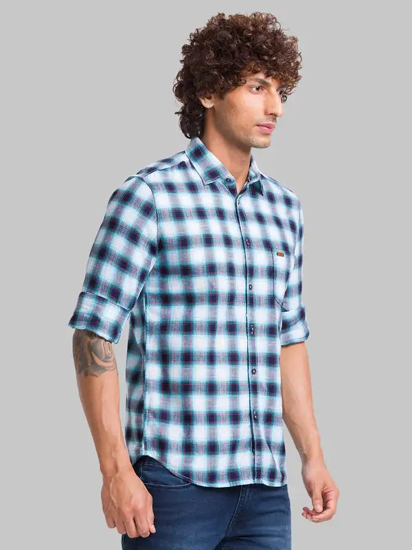 Men Slim Fit White Shirt