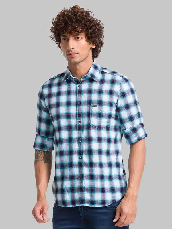 Men Slim Fit White Shirt