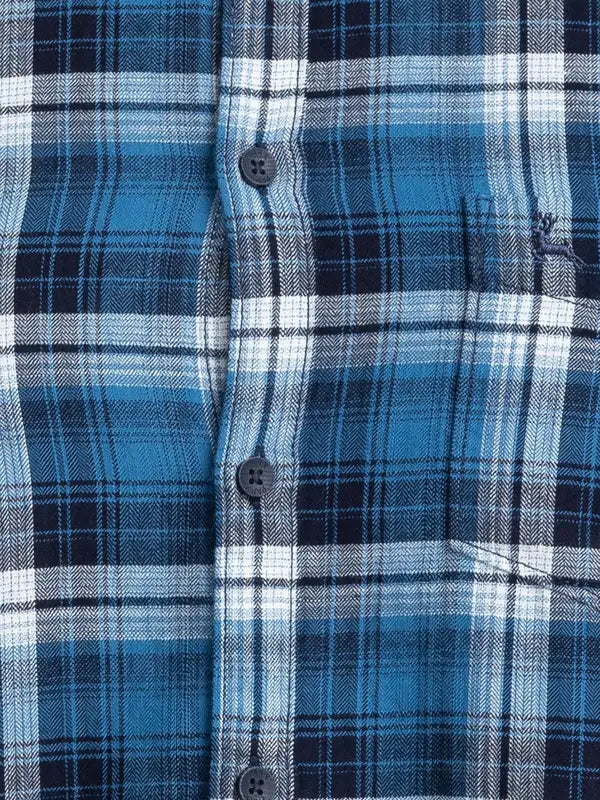 Men Slim Fit Blue Shirt