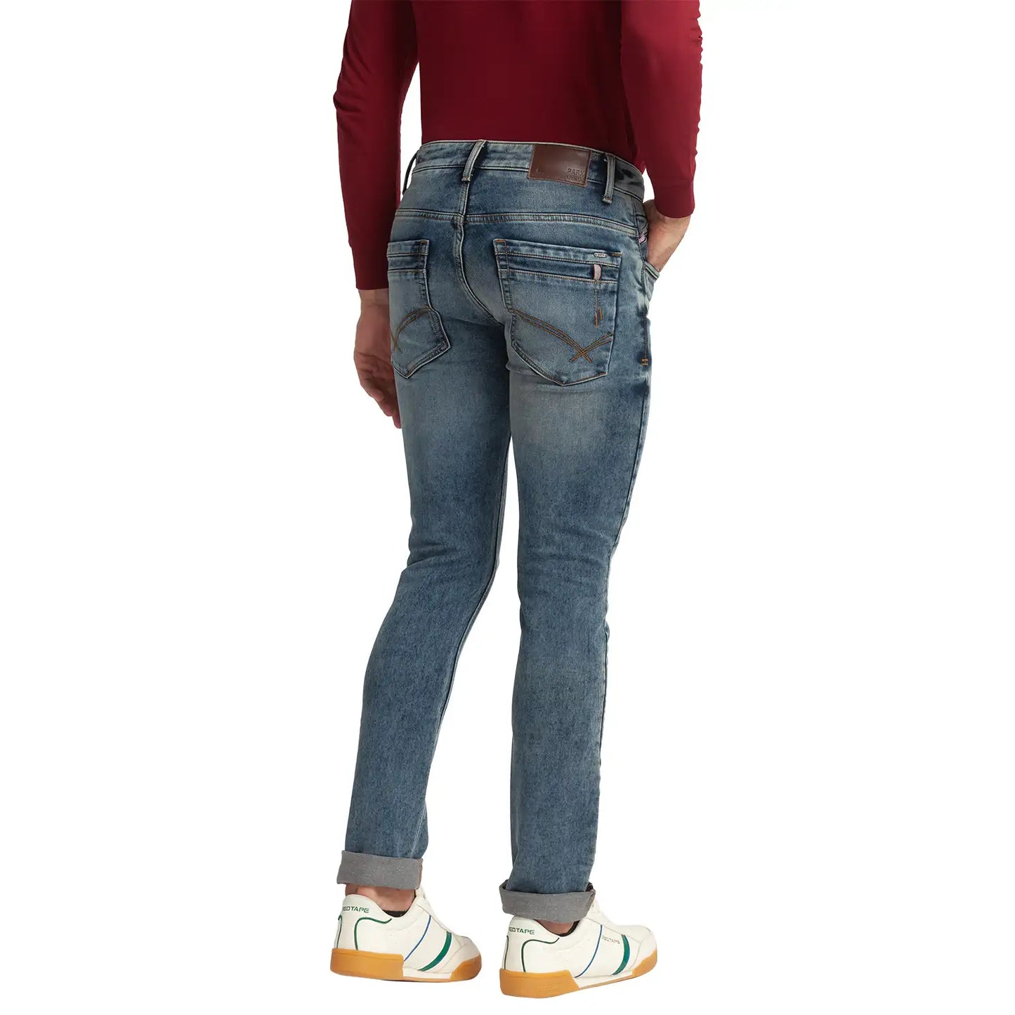 Men Skinny Fit Dark Blue Jeans