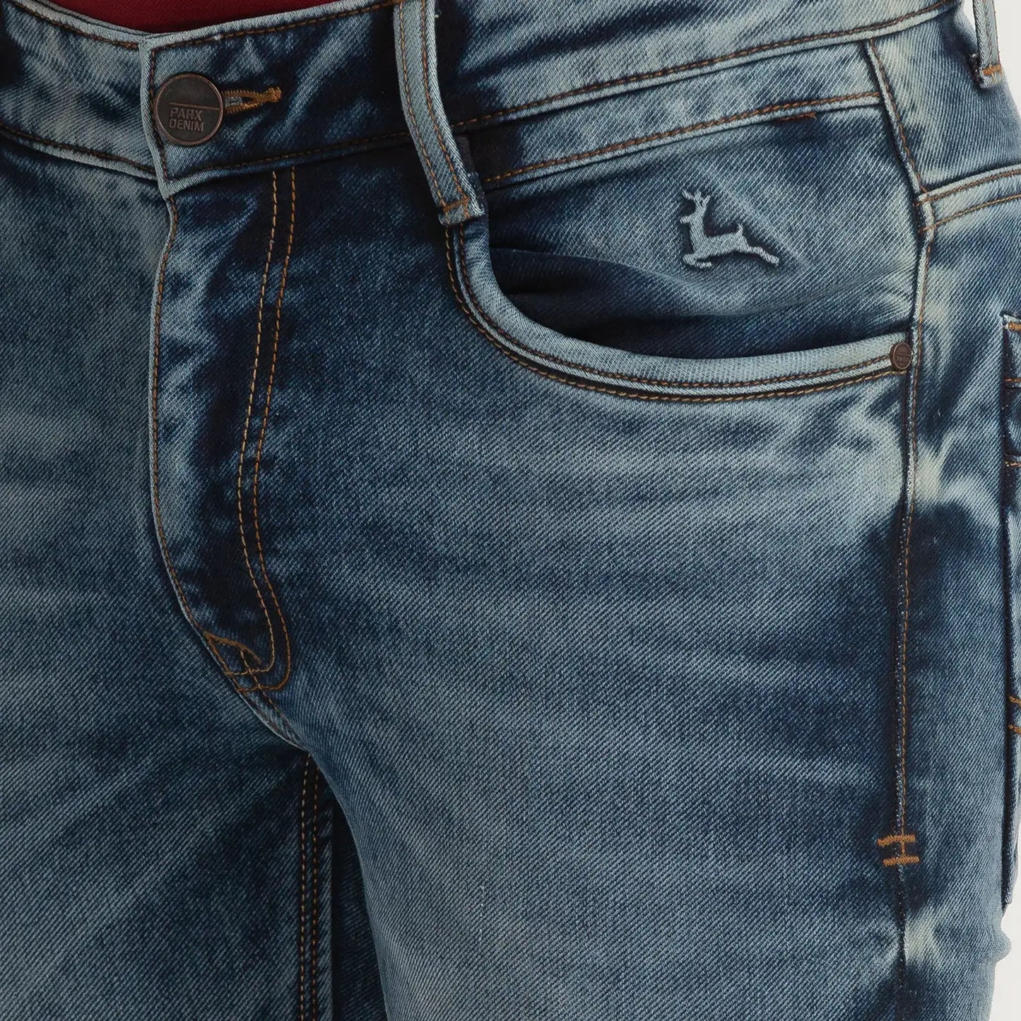 Men Skinny Fit Dark Blue Jeans