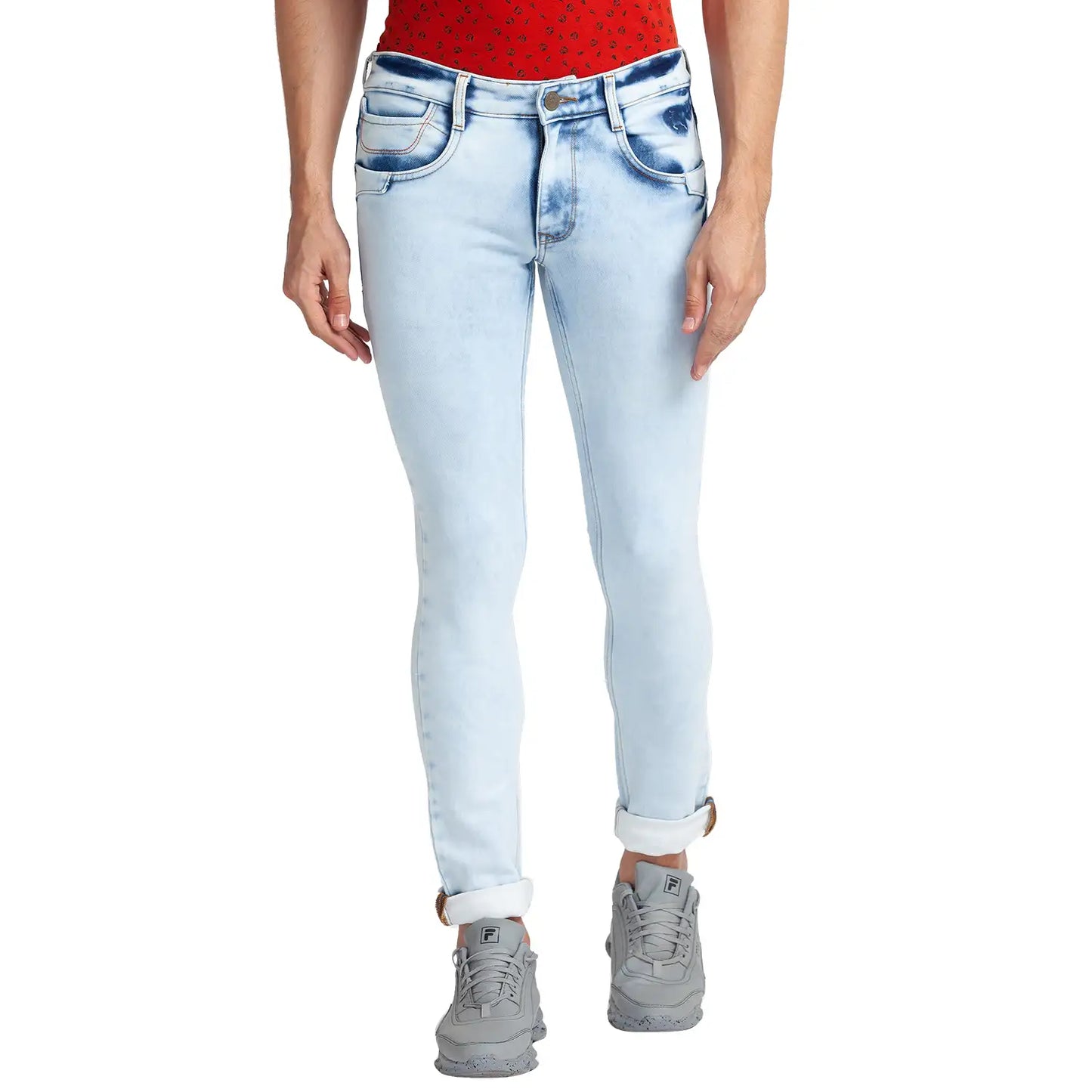 Men Skinny Fit Dark Blue Jeans