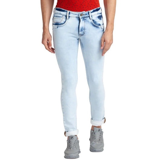 Men Skinny Fit Dark Blue Jeans