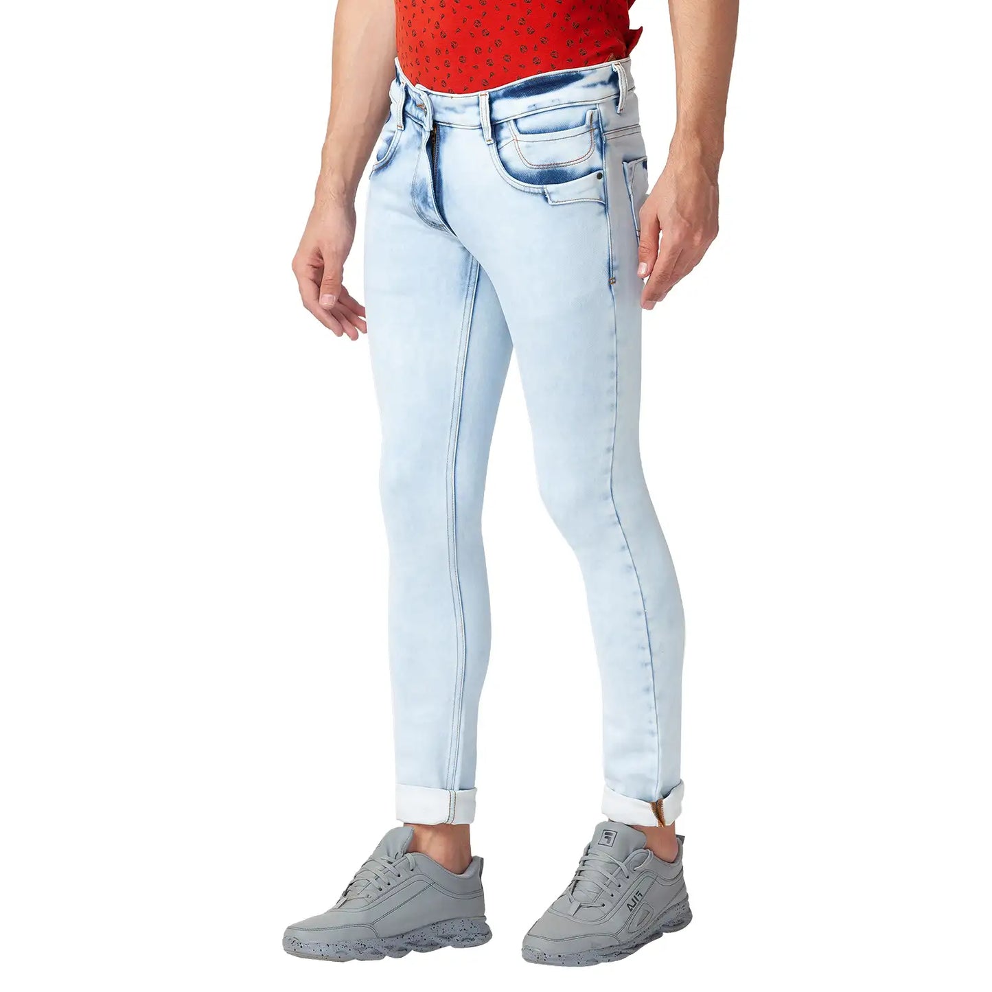 Men Skinny Fit Dark Blue Jeans