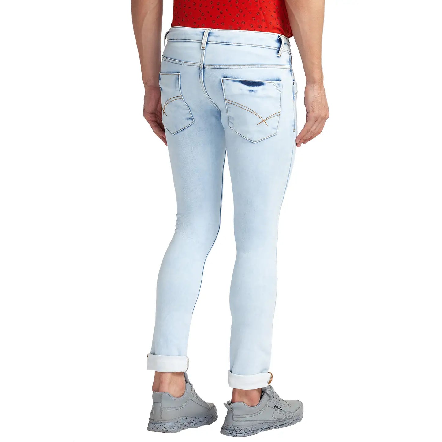 Men Skinny Fit Dark Blue Jeans