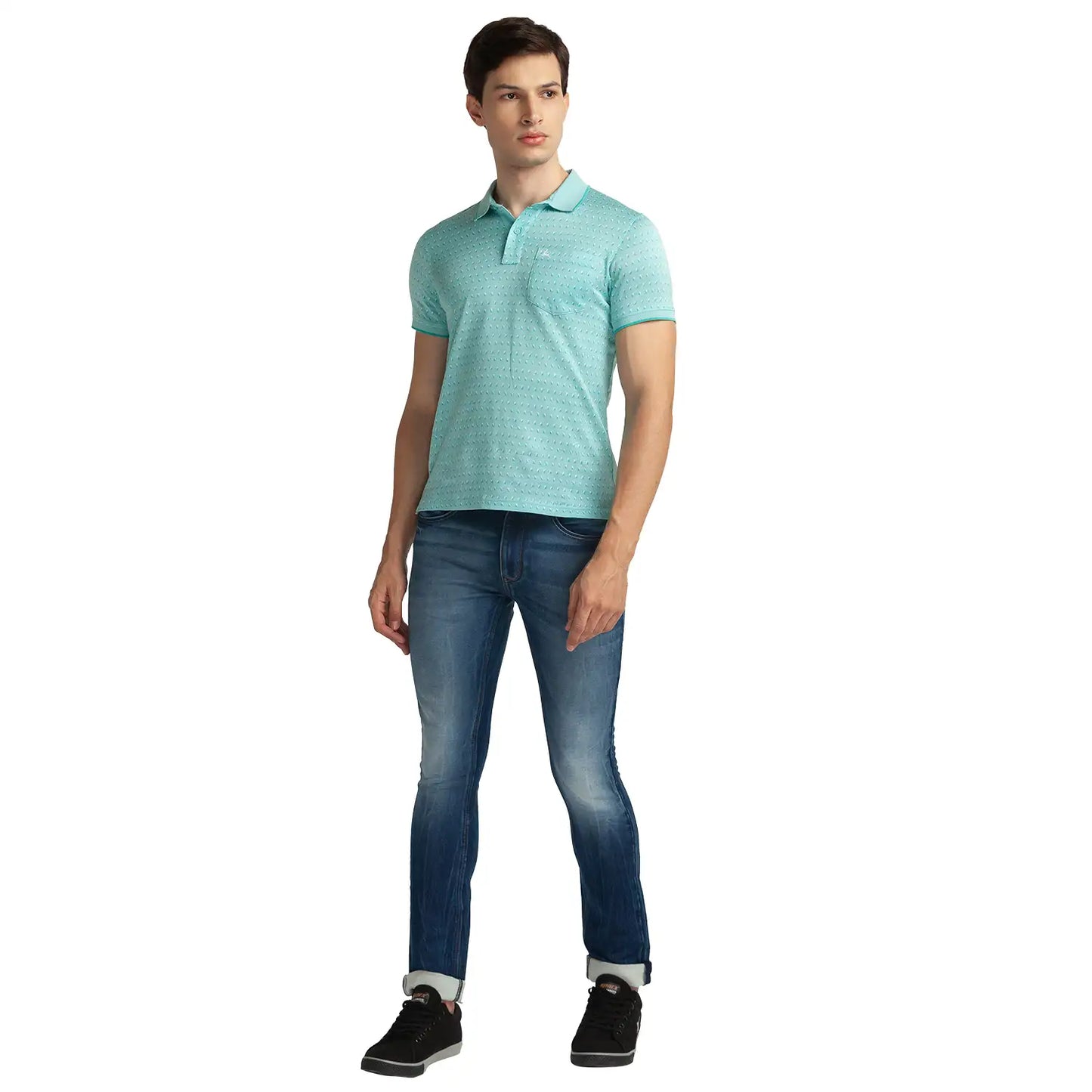 Men Slim Fit Medium Blue Jeans