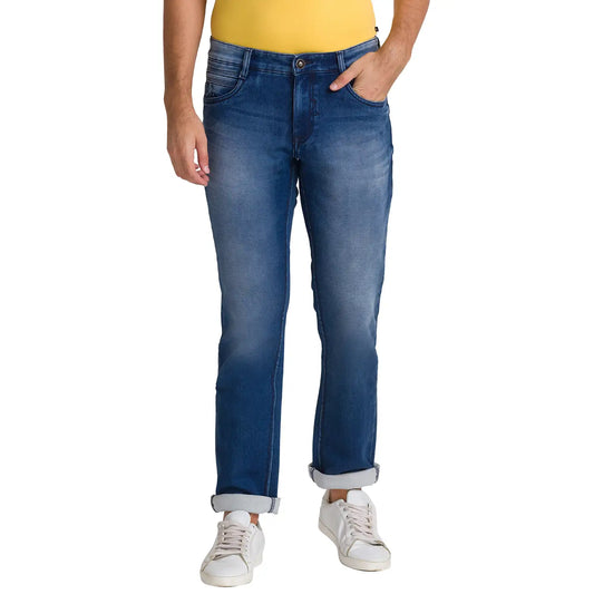 Men Tapered Fit Dark Blue Jeans