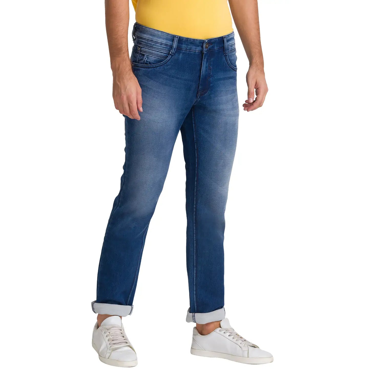 Men Tapered Fit Dark Blue Jeans