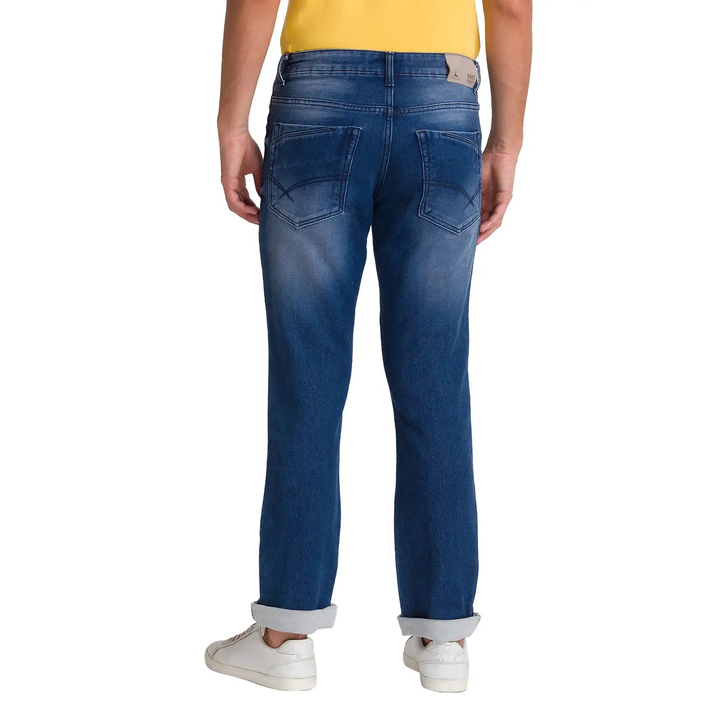 Men Tapered Fit Dark Blue Jeans