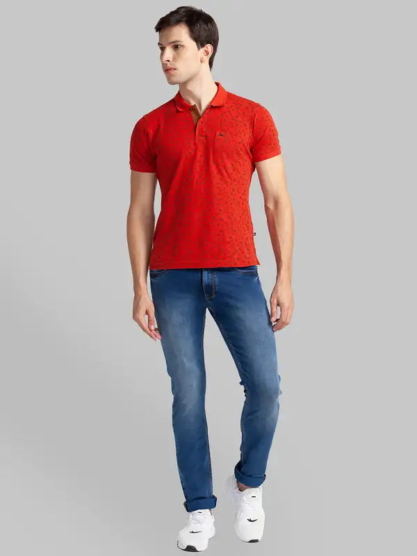 Men Slim Tapered Fit Blue Jeans