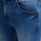 Men Slim Tapered Fit Blue Jeans