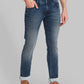 Men Blue Slim Tapered Fit Plain Cotton Blend Jeans