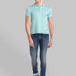 Men Blue Slim Tapered Fit Plain Cotton Blend Jeans