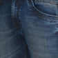 Men Blue Slim Tapered Fit Plain Cotton Blend Jeans
