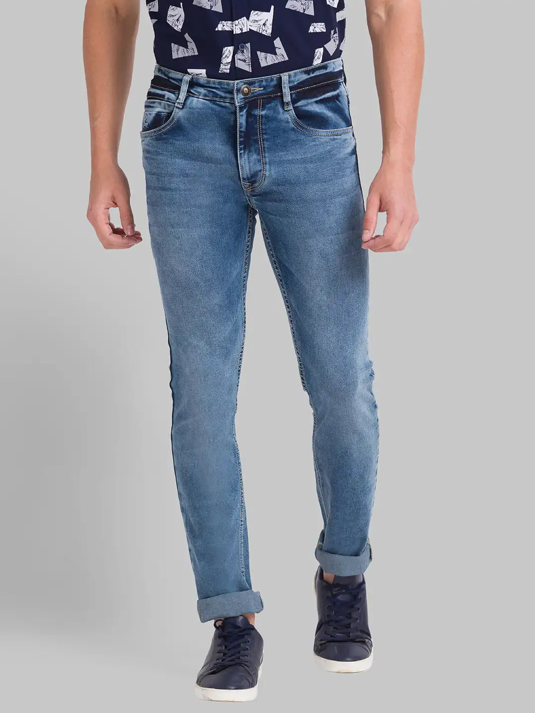 Men Skinny Fit Blue Jeans