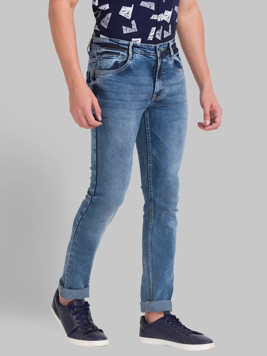 Men Skinny Fit Blue Jeans