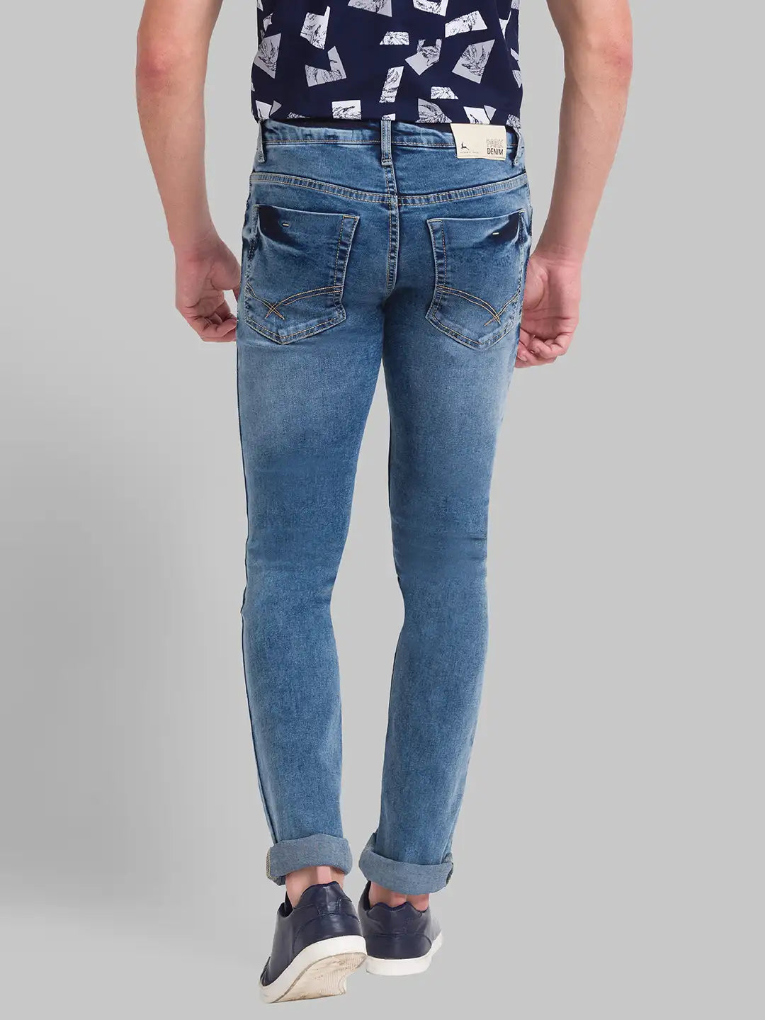 Men Skinny Fit Blue Jeans
