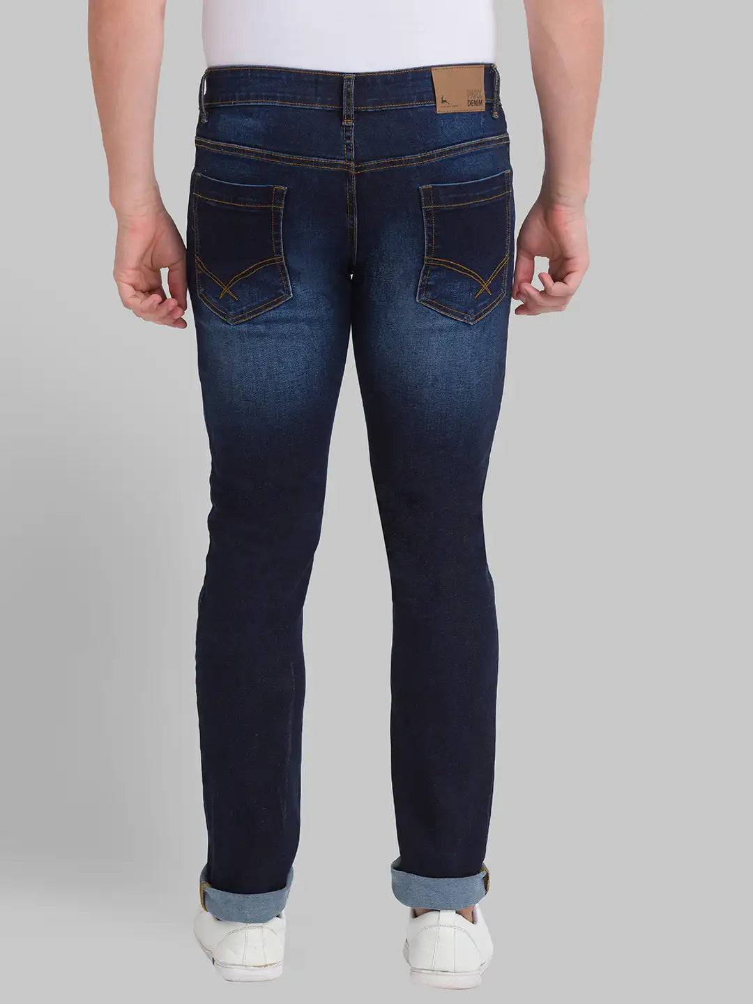 Men Tapered Fit Dark Blue Jeans