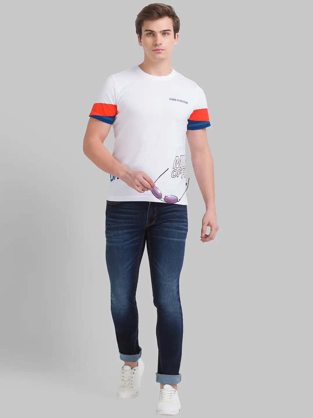 Men Tapered Fit Dark Blue Jeans