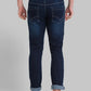 Men Slim Fit Dark Blue Jeans