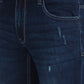 Men Slim Fit Dark Blue Jeans