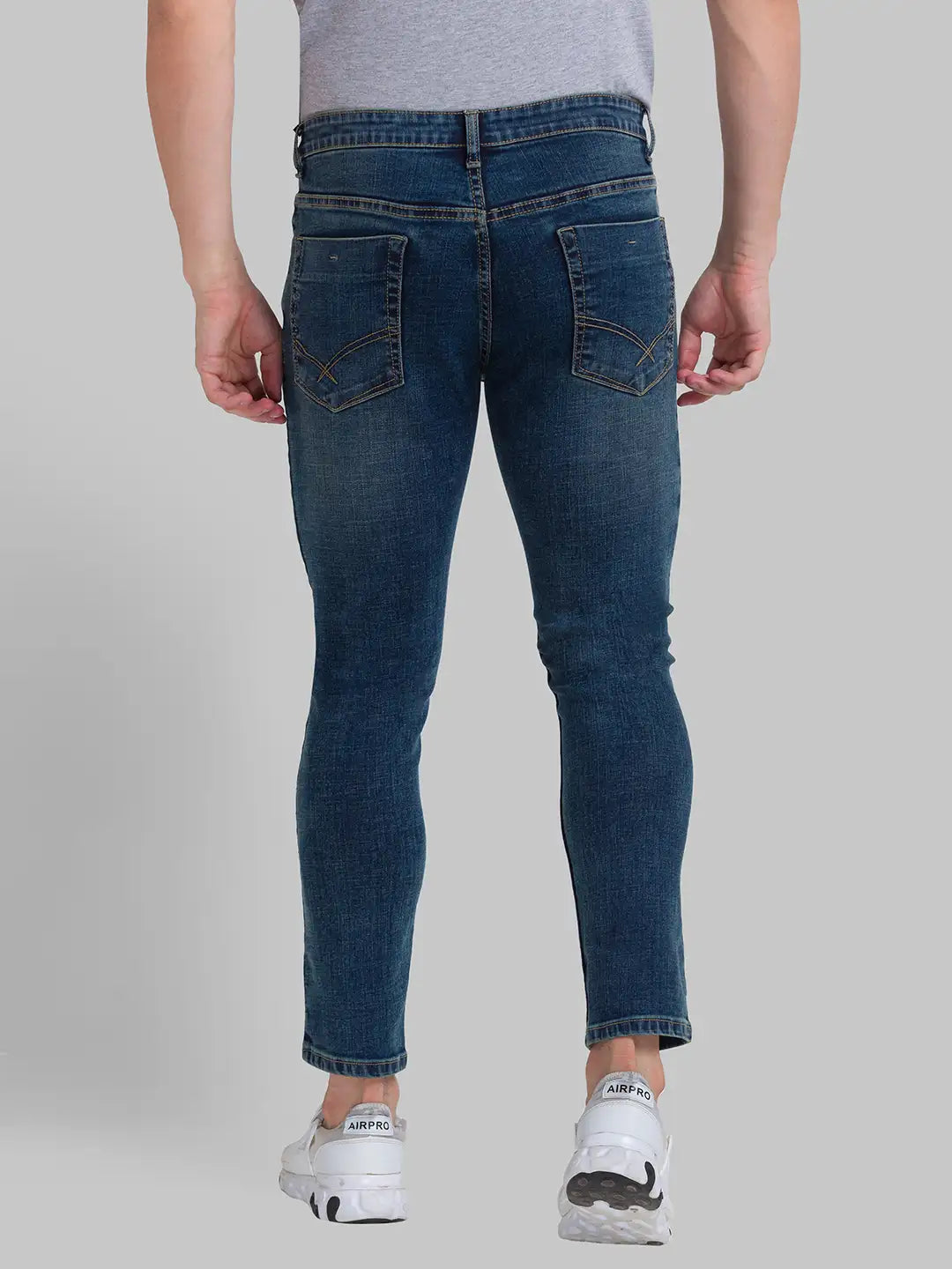 Men Skinny Fit Medium Blue Jeans