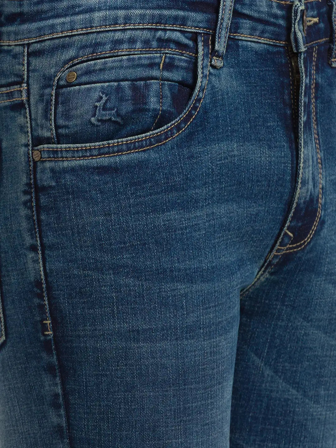 Men Skinny Fit Medium Blue Jeans