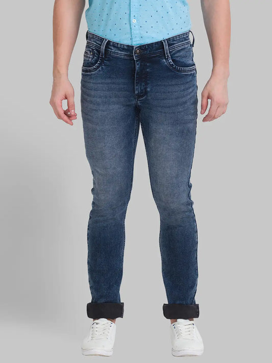 Men Skinny Fit Blue Jeans