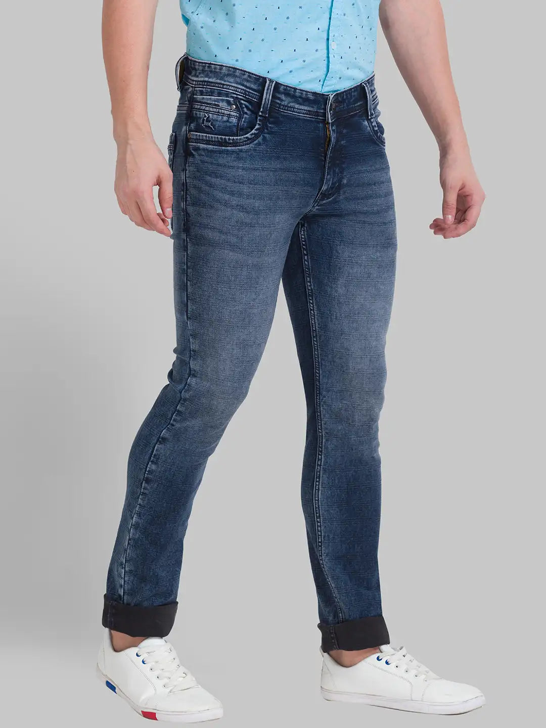 Men Skinny Fit Blue Jeans