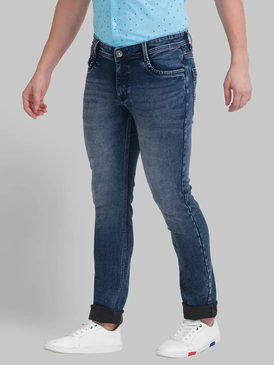 Men Skinny Fit Blue Jeans