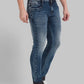 Men Skinny Fit Fancy Blue Jeans