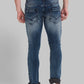 Men Skinny Fit Fancy Blue Jeans
