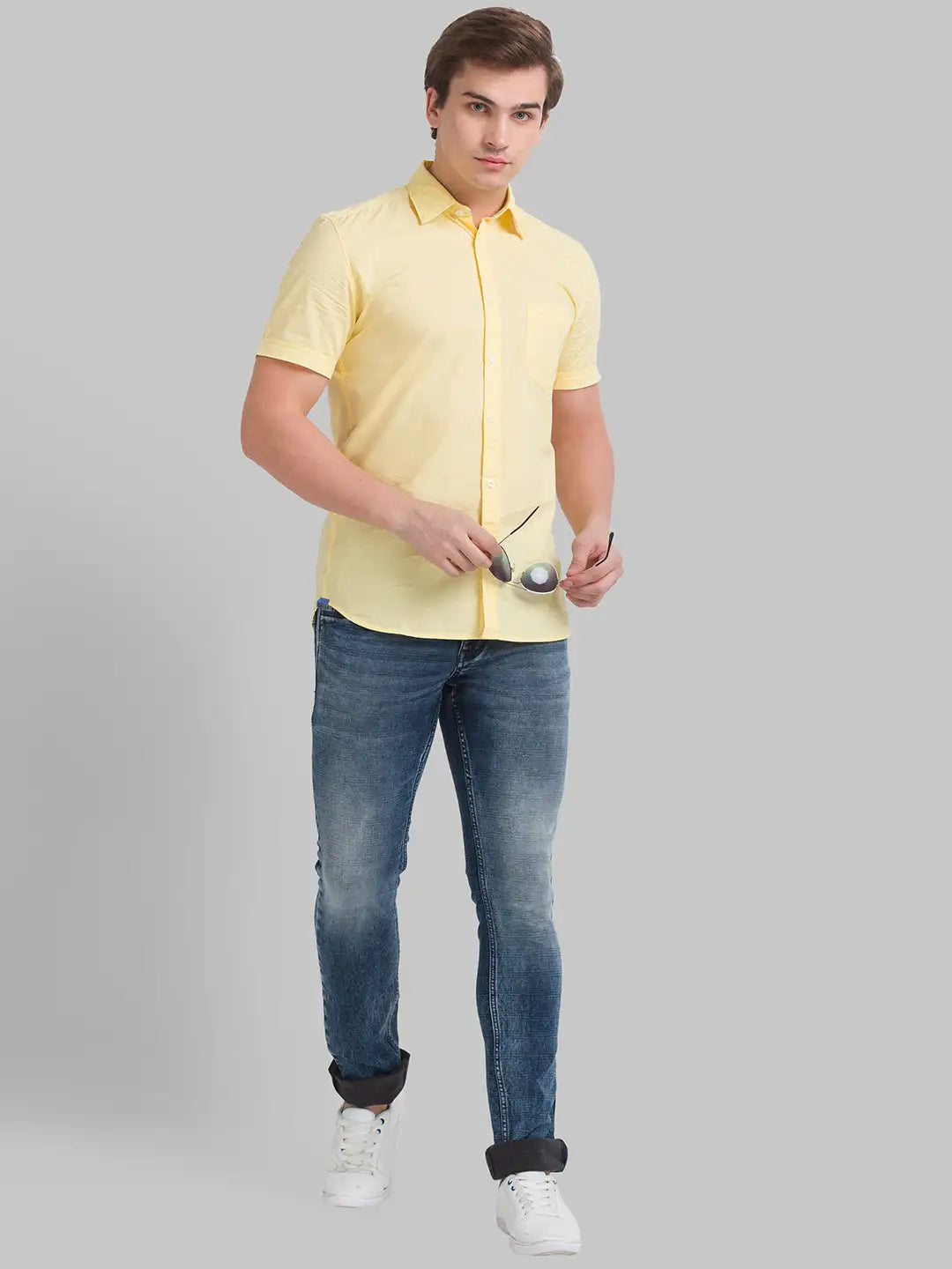 Men Skinny Fit Fancy Blue Jeans