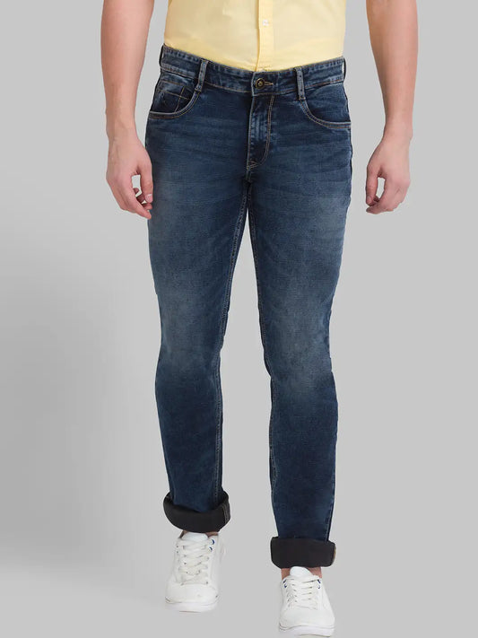 Men Skinny Fit Medium Blue Jeans