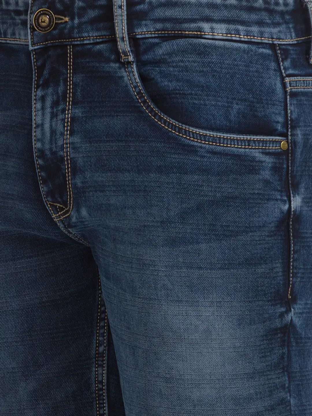 Men Skinny Fit Medium Blue Jeans