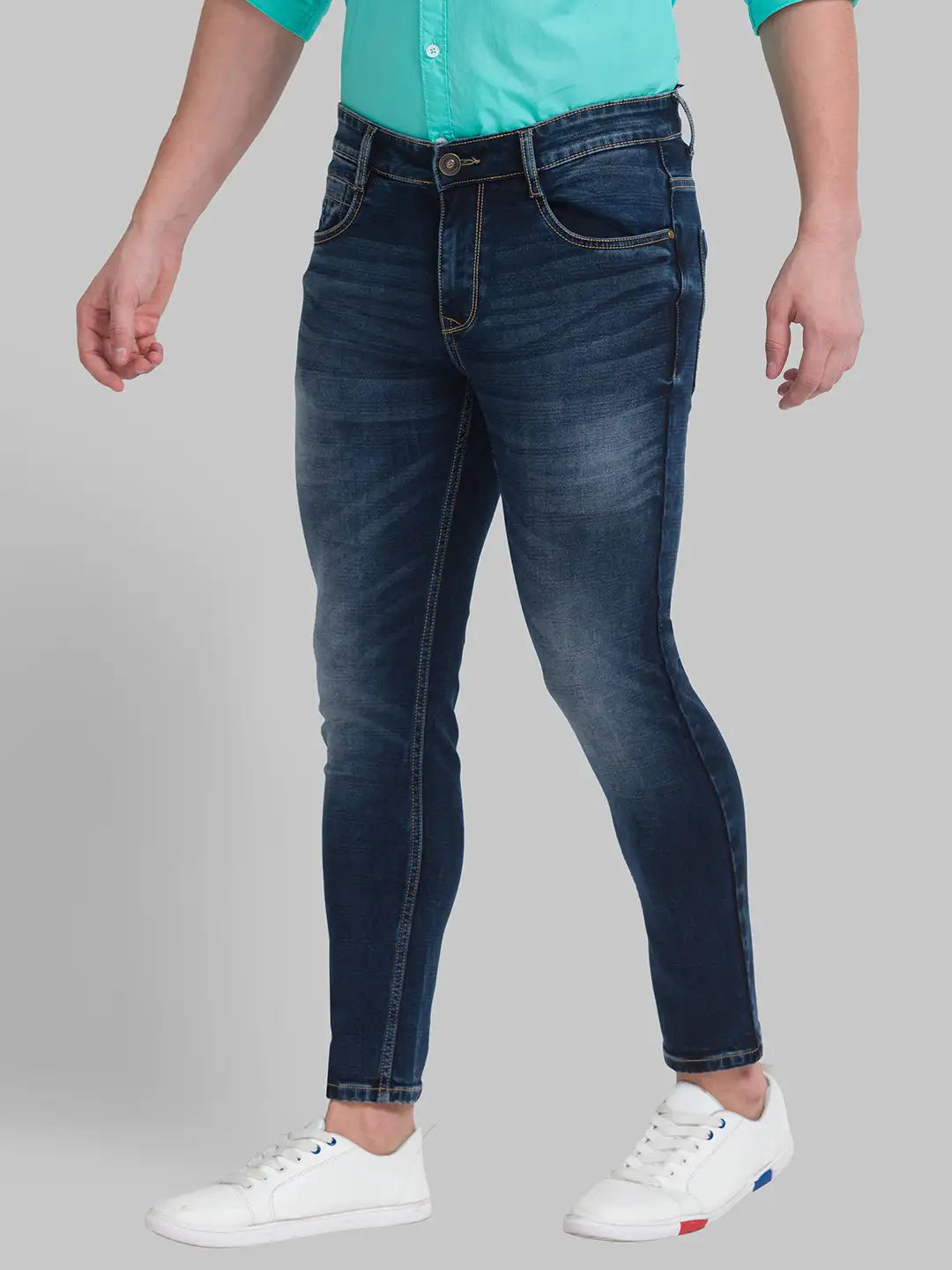Men Skinny Fit Blue Jeans