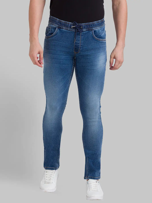 Men Tapered Fit Medium Blue Jeans