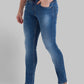Men Tapered Fit Medium Blue Jeans