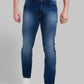 Men Slim Tapered Fit Blue Jeans