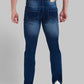 Men Slim Tapered Fit Blue Jeans