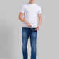 Men Slim Fit Dark Blue Jeans