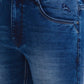 Men Slim Fit Dark Blue Jeans